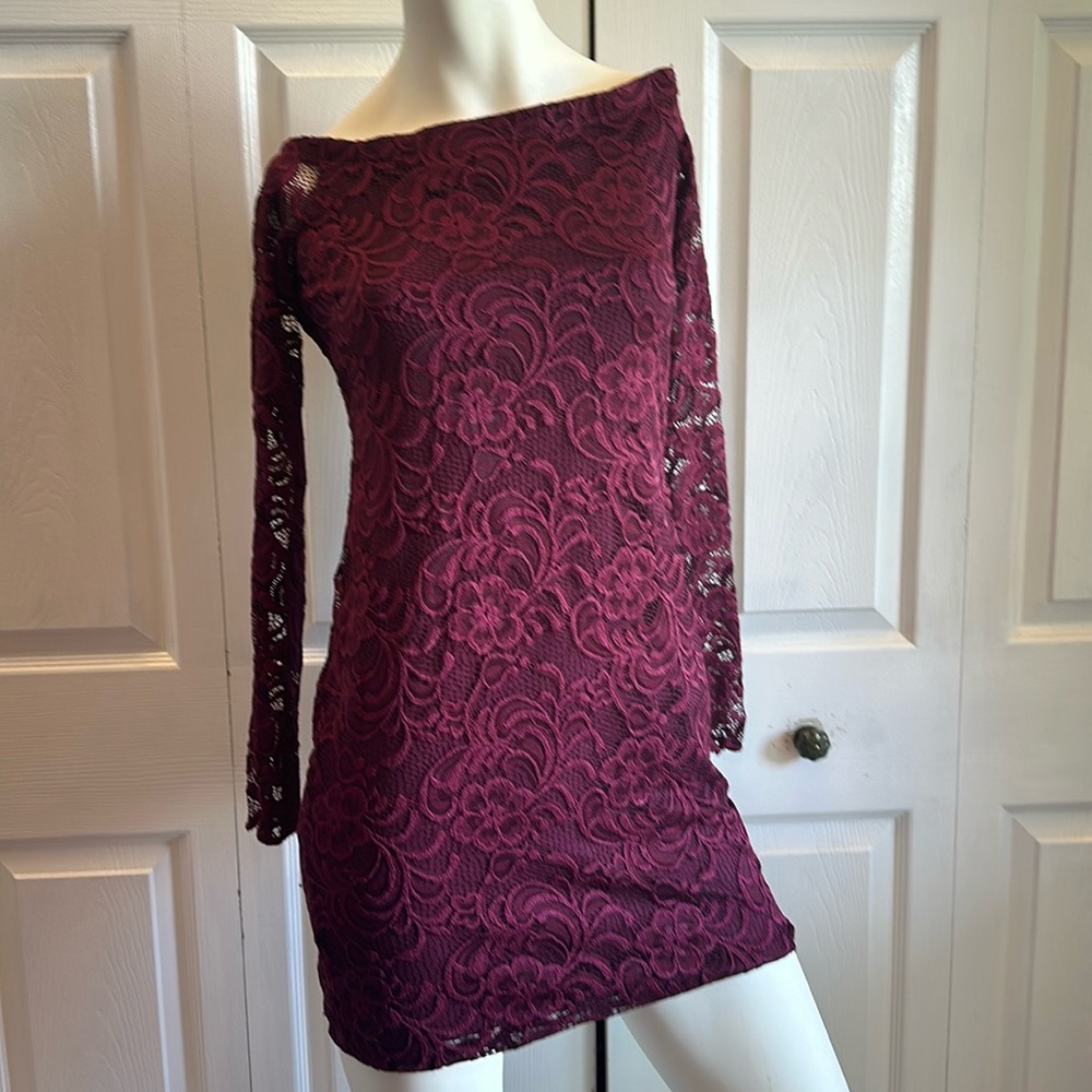 Burgundy dress